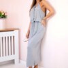 Boho dress with a gray fly