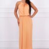 Boho dress with a peach fly