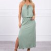 Boho dress with dark mint shell