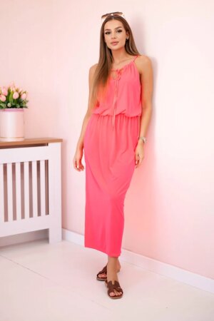 Boho dress with pink neon