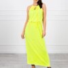 Boho dress with yellow neon
