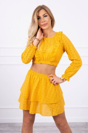 Boho ruha mustár