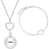 Bola Crystal Heart terhességi csengő Silver