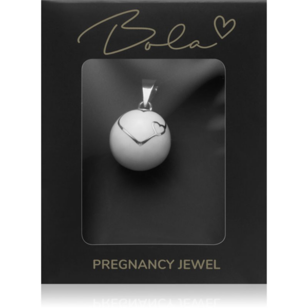 Bola ESSENTIALS Double Hearts terhességi csengő White 1 db