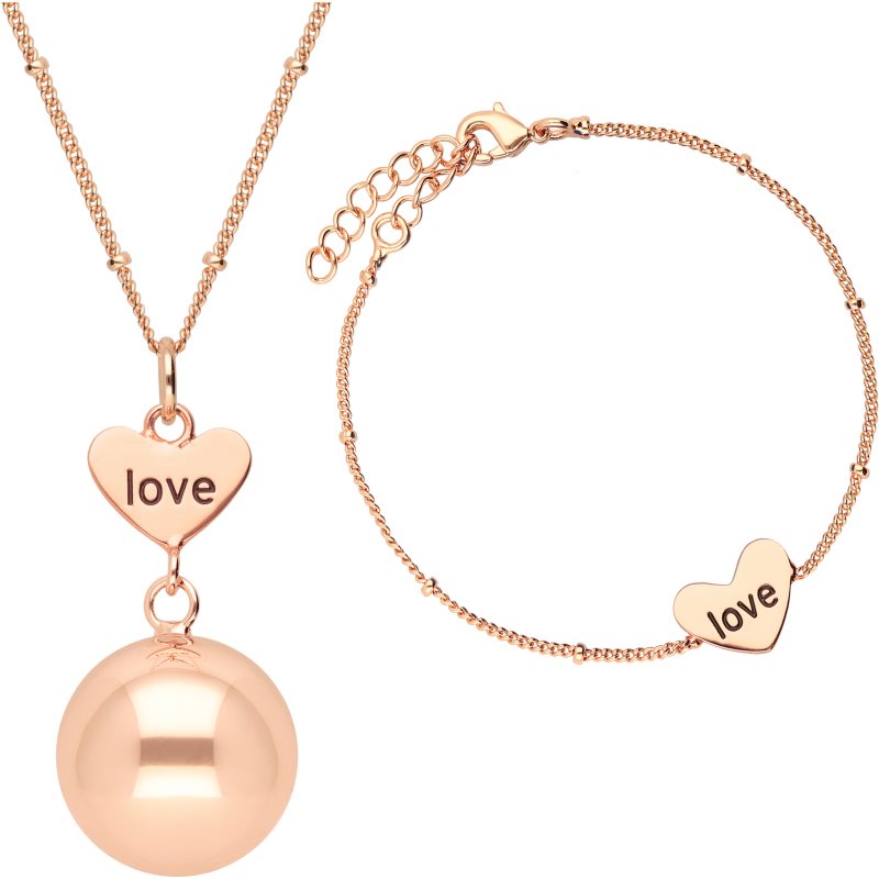 Bola Heart and Love terhességi csengő Rose Gold