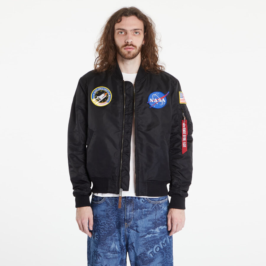 Bomber Alpha Industries MA-1 VF NASA Black S-alacsony-ár