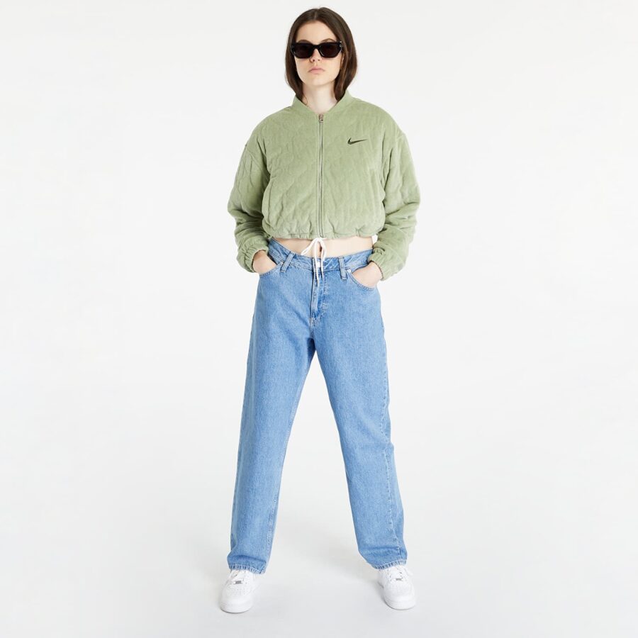 Bomber Nike Sportswear Women's Terry Quilted Jacket Oil Green/ Cargo Khaki M-alacsony-ár
