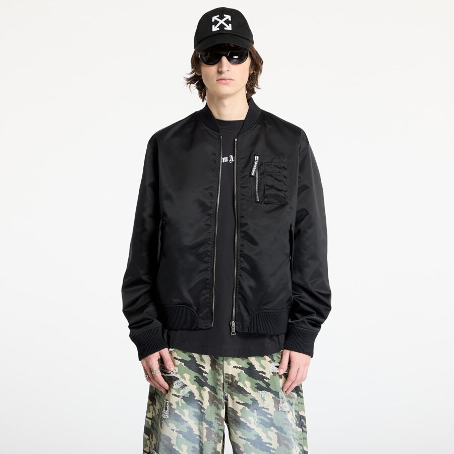 Bomber Palm Angels Curved Logo Bomber Black/ Black 52-alacsony-ár