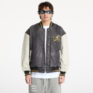 Bomber Patta Homerun Denim Varsity Jacket UNISEX Black M-alacsony-ár