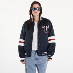 Bomber Tommy Jeans Satin Letterman Bomber Jacket Dark Night Navy XL-alacsony-ár