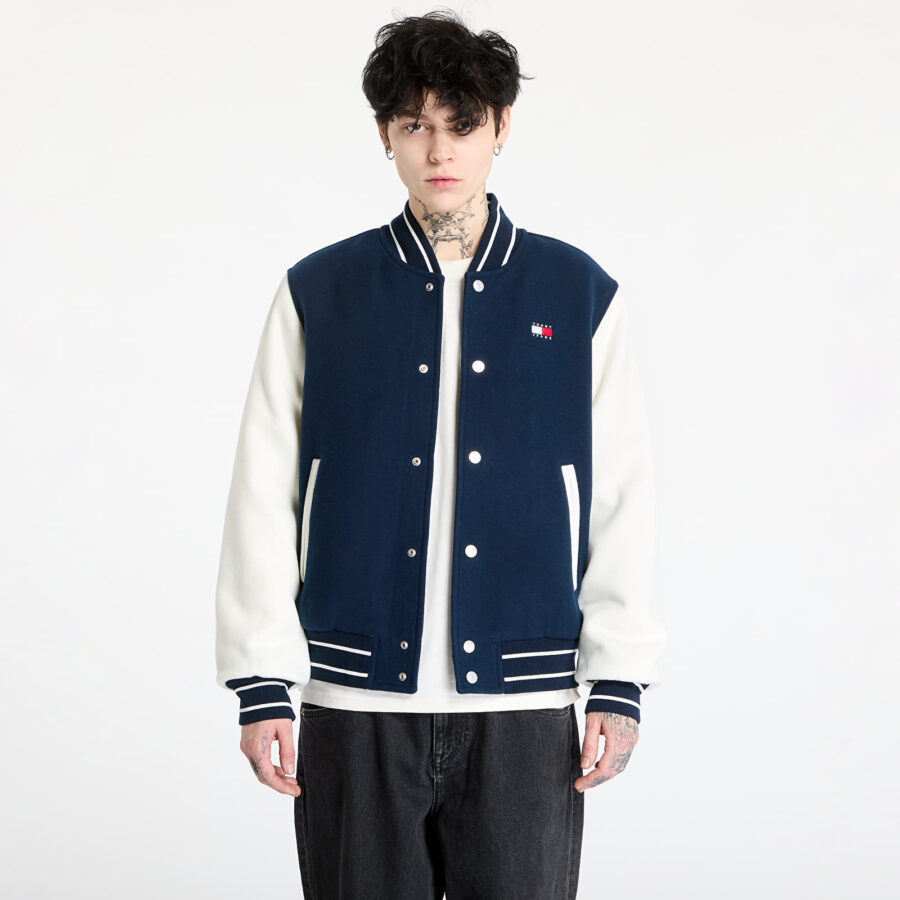 Bomber Tommy Jeans Wool Blend Varsity Jacket Blue S-alacsony-ár
