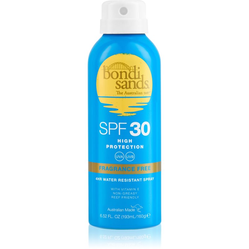 Bondi Sands SPF 30 Fragrance Free vízzel lemosható spray napozáshoz SPF 30 160 g-Ár