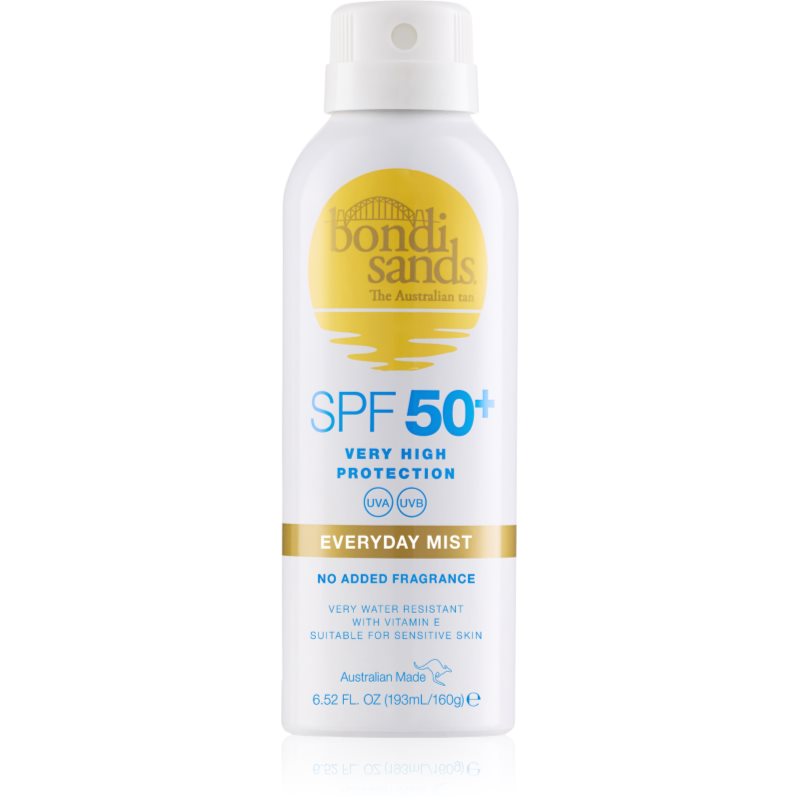 Bondi Sands SPF 50+ Everyday Mist vízzel lemosható spray napozáshoz SPF 50+ 160 g-ár