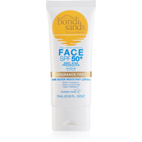 Bondi Sands SPF 50+ Face Fragrance Free illatmentes napozó krém az arcra SPF 50+ 75 ml-Ár