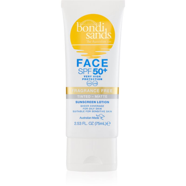 Bondi Sands SPF 50+ Face Fragrance Free védő tonizáló krém arcra matt hatásért SPF 50+ 75 ml-Ár