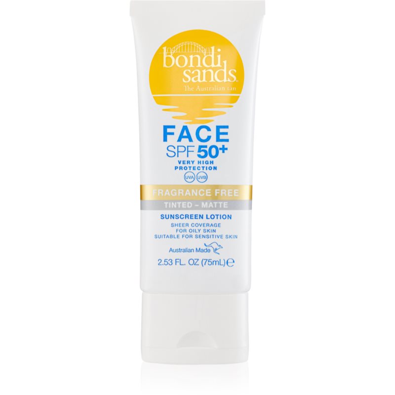 Bondi Sands SPF 50+ Face Fragrance Free védő tonizáló krém arcra matt hatásért SPF 50+ 75 ml-Ár