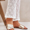 Bőr Női Papucs Lewski Shoes 3682 Arany