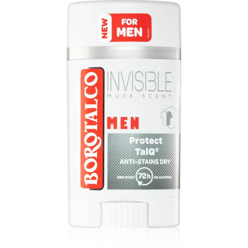 Borotalco MEN Invisible dezodor roll-on a fehér és sárga foltok ellen uraknak illatok Musk Scent 40 ml-Ár