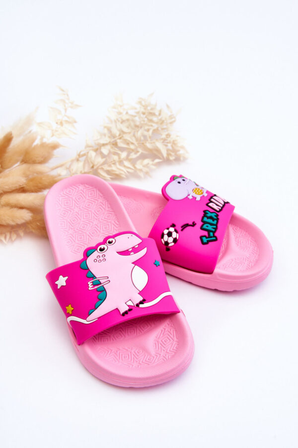 Boto Gyermek dinoszaurusz T-Rex Slides Pink Bernis
