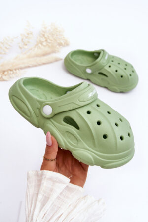 Boto Gyermek hab papucs Crocs Green Felhős