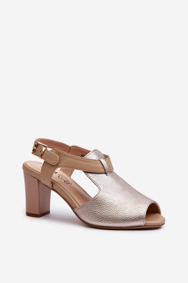 Boto Női magassarkú szandál Eco Leather Gold Queenmarie anyagból