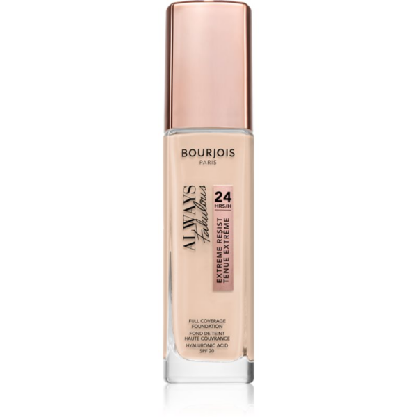 Bourjois Always Fabulous tartós alapozó SPF 20 árnyalat 100 Rose Ivory 30 ml-Ár