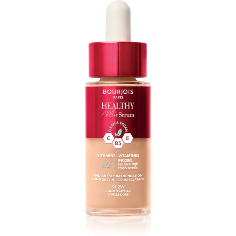 Bourjois Healthy Mix könnyű alapozó természetes hatásért árnyalat 51.2W Golden Vanilla 30 ml-Ár