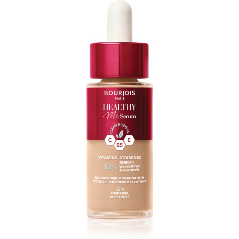 Bourjois Healthy Mix könnyű alapozó természetes hatásért árnyalat 55N Deep Beige 30 ml-Ár