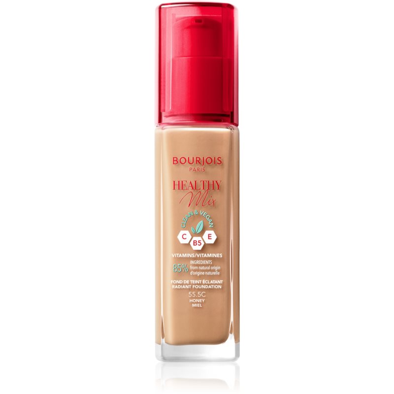 Bourjois Healthy Mix világosító hidratáló make-up 24h árnyalat 55.5C Honey 30 ml-Ár