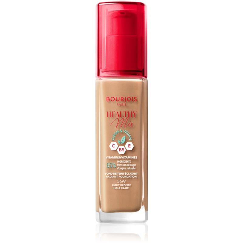Bourjois Healthy Mix világosító hidratáló make-up 24h árnyalat 56W Light Bronze 30 ml-Ár
