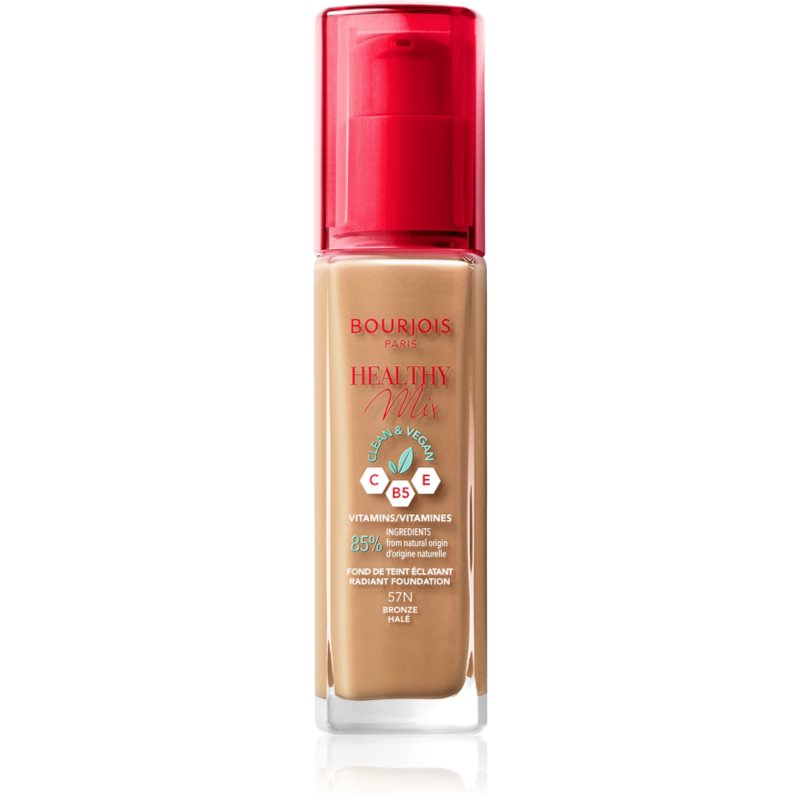 Bourjois Healthy Mix világosító hidratáló make-up 24h árnyalat 57N Bronze 30 ml-Ár