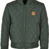 Boys' Diamond Quilt Nylon Jacket Olive
