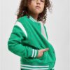 Boys Inset College Sweat Jacket bodegagreen/white