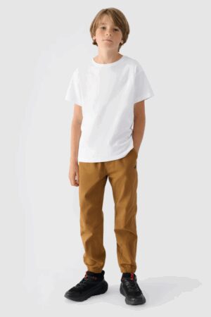 Boys Jogger alkalmi nadrág sima 4F khaki 4FJWMM00TTR