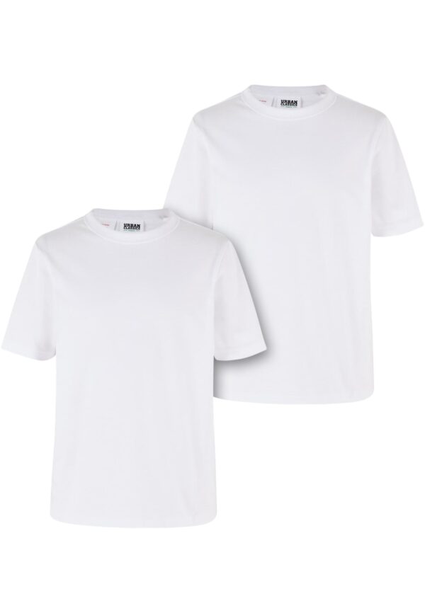 Boys' Organic Basic T-Shirt - 2pcs - White+White