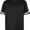 Boys' Oversized Stripes Mesh Tee Black