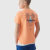 Boys' T-shirt with 4F print - orange