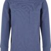 Boys' long-sleeved T-shirt with a pocket blue