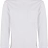 Boys' long-sleeved T-shirt with pocket white