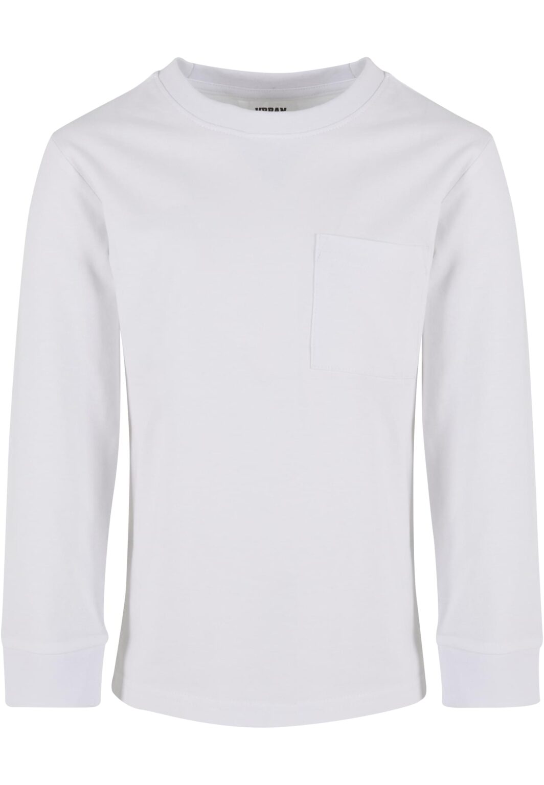 Boys' long-sleeved T-shirt with pocket white