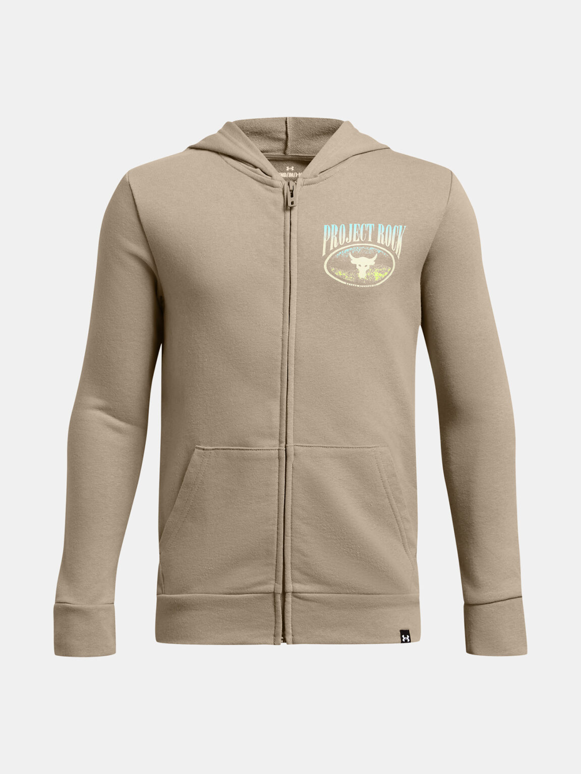 Boys' sweatshirt Under Armour Pjt Rck Boys LS FZ HD Q1-BRN - Boys