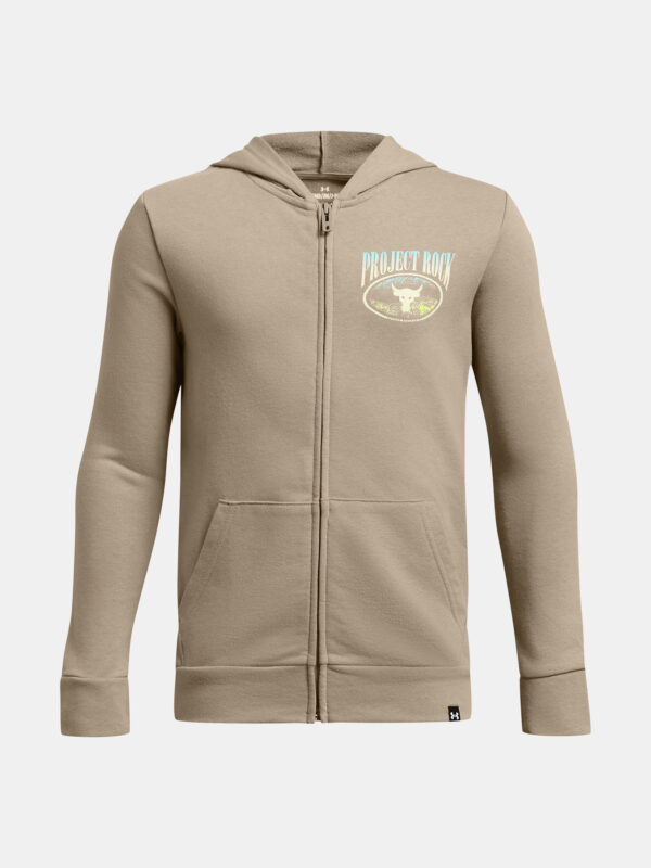 Boys' sweatshirt Under Armour Pjt Rck Boys LS FZ HD Q1-BRN - Boys
