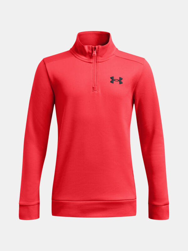 Boys' sweatshirt Under Armour UA Armour Fleece 1/4 Zip-RED - Boys