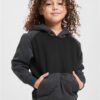 Boys' two-tone fake raglan hood with hood black/charcoal