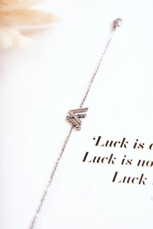 Bracelet On a chain with zircons silver