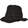 Braid Bast Bucket Hat Black
