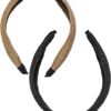 Braid Bast Headband 2-Pack Black/Beige