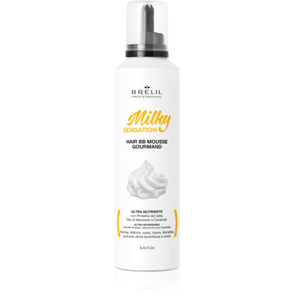 Brelil Professional Milky Sensation Hair BB Mousse hidratáló hab a rakoncátlan és töredezett hajra 250 ml-Ár