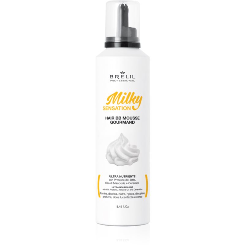 Brelil Professional Milky Sensation Hair BB Mousse hidratáló hab a rakoncátlan és töredezett hajra 250 ml-Ár