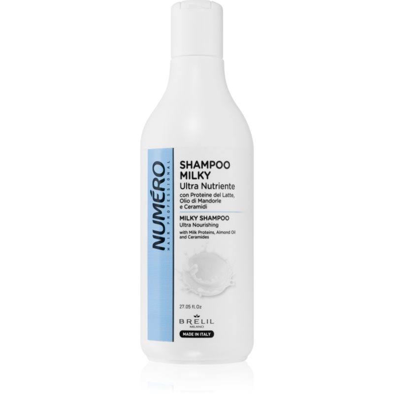 Brelil Professional Milky Ultra Nutriente Shampoo tápláló sampon minden hajtípusra 800 ml-Ár